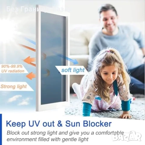 Ново Огледално фолио за прозорци 75x200 UV блокер топлинна защита дом, снимка 2 - Други стоки за дома - 51131556