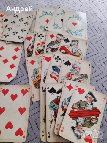 Стари карти за игра Coeur, снимка 3 - Карти за игра - 52978643