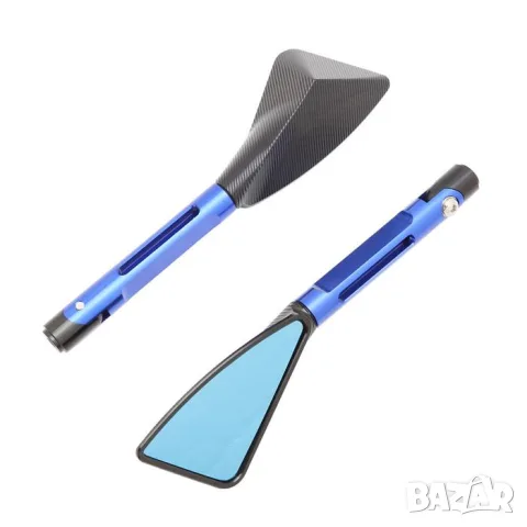 Сини мото огледала 12 cm за резби 6 8 и 10 mm