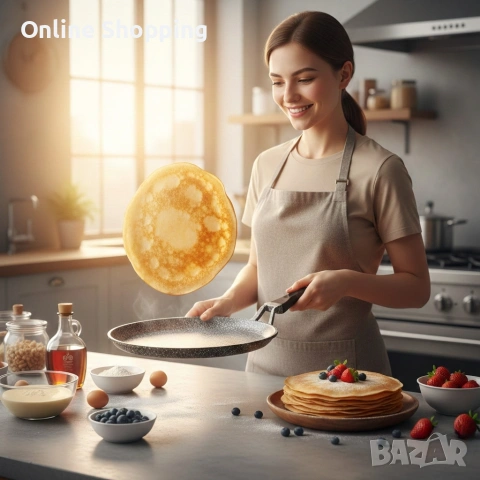 Тиган за палачинки Edenberg EB-3391, EB-3392, EB-3393 - 20см/24см/28см, снимка 6 - Съдове за готвене - 53382869