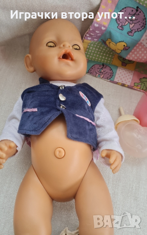🎀  Baby Born Интерактивна кукла с аксесоари момиче  43 см 🎀, снимка 2 - Кукли - 44697598