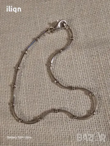 Сребърна гривна 925 Проба Перфектно състояние. Неразличима от Нова. Цена 24.99лв 18см.