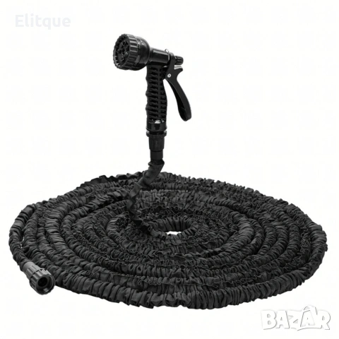 Гъвкав разтеглив градински маркуч 30м – Пълен комплект с пистолет (7 функции) и конектори на едро , снимка 17 - Други инструменти - 53401844