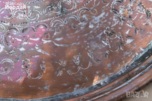 Стара медна тава от Османската империя , снимка 6 - Антикварни и старинни предмети - 51031524