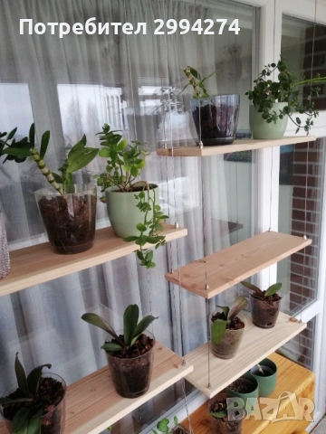 Висяща етажерка с дървени плотове , снимка 7 - Етажерки - 53563610