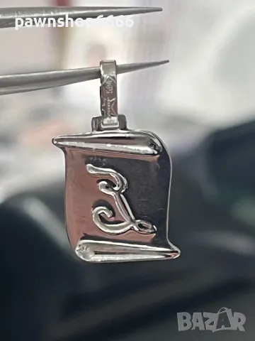 Златна висулка бяло злато 14 карата, снимка 7 - Колиета, медальони, синджири - 49569369