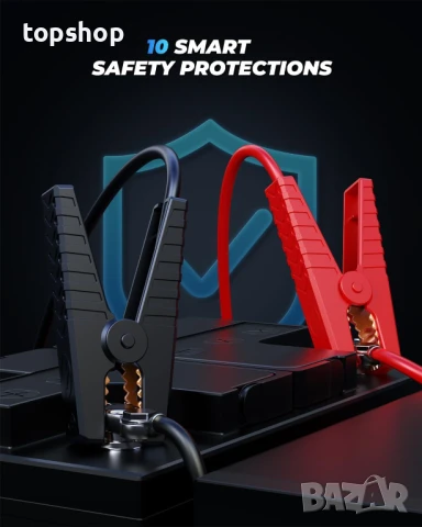 5000A / 2150mAh VoltSurge джъмп стартер, 12V бензин / дизел, голям дисплей, QC3.0, 4 LED режима..., снимка 3 - Аксесоари и консумативи - 49522754