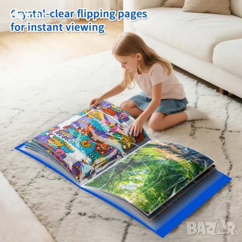 MOZOOSON Папка за съхранение на пъзели, Аксесоари за пъзели с 25 джоба, синя, снимка 7 - Пъзели - 50779960