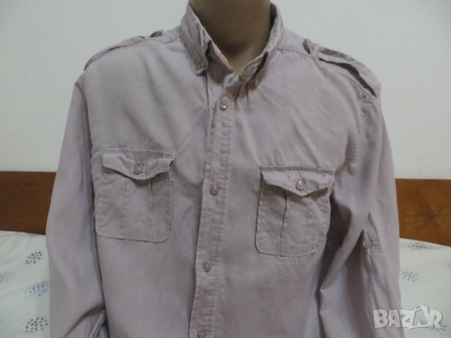 Мъжка риза с дълъг ръкав от лен Bonobo jeans, снимка 1 - Ризи - 42285315