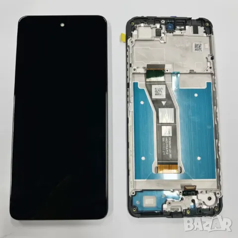 Дисплей за Motorola G04 Power, тъч екран, с рамка, LCD, тъчскрийн, LED, Moto G04, тъч скрийн, XT2421
