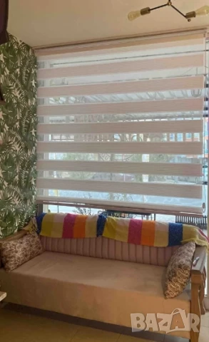 Щори ECD  Ролетни, Текстилни, Двойни, Без пробиване, Включен монтажен материал, Бял,Сив ,Бежов