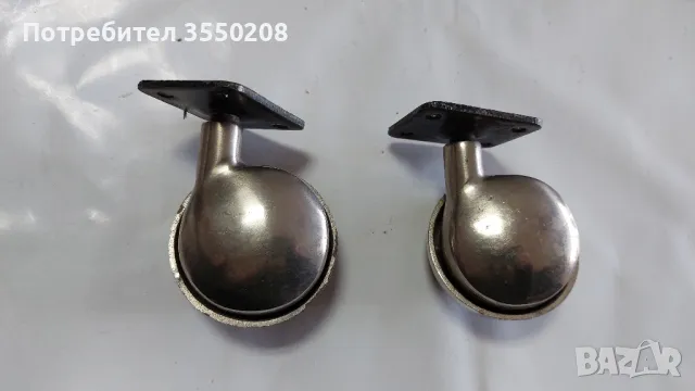 Метални колелца, 2 броя, снимка 3 - Други стоки за дома - 48151057