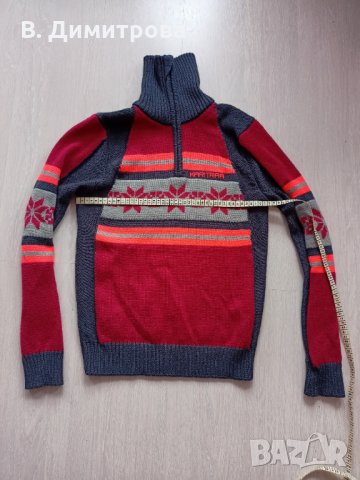 Красив и топъл, вълнен, дамски пуловер Kari Traa, размер S-M, снимка 4 - Блузи с дълъг ръкав и пуловери - 35786041
