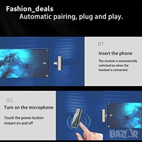Нов Безжичен лавалерен микрофон за iPhone iPad, 600mAh Wireless, снимка 4 - Микрофони - 41919064