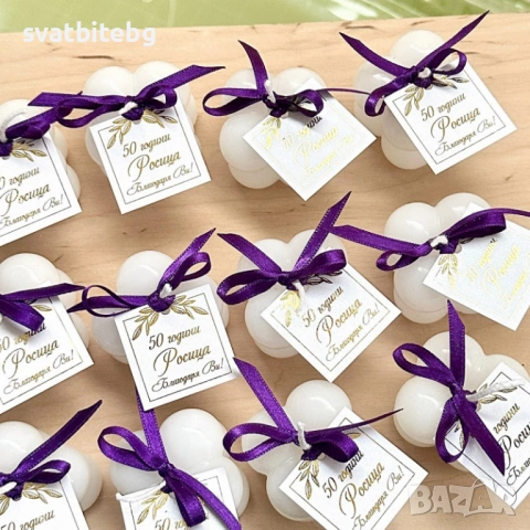 Подаръчета за гости – сватба, кръщене, юбилей, абитуриентски бал и погача | Магнитчета, свещи, снимка 15 - Подаръци за сватба - 53219349