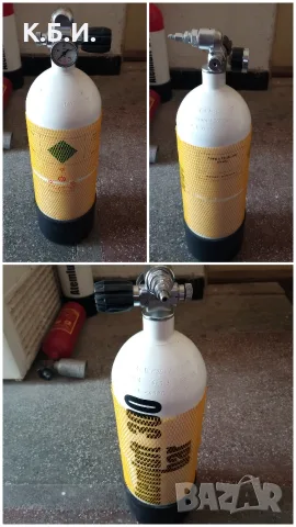 Продавам - 1 стоманена бутилка Dräger - 5L - 6,53kg tara - 300 BAR - атмосфери работно налягане, снимка 4 - Въздушно оръжие - 56234617