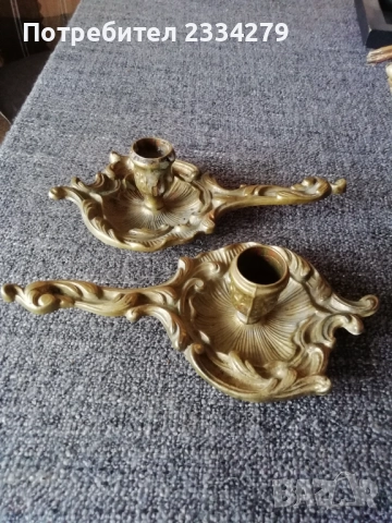 Стари бронзови свещници от различни държави и различни години. , снимка 8 - Декорация за дома - 52468483