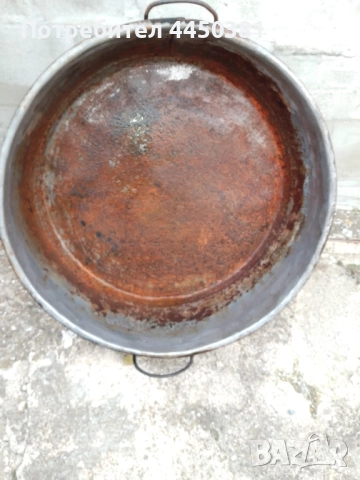 1960 РЕТРО ОГРОМНА ТАВА ЗА ЛЮТЕНИЦА И ТОПЕНЕ НА СВИНСКА МАС, снимка 3 - Антикварни и старинни предмети - 52133910