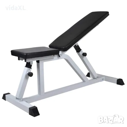 vidaXL Комплект лежанка с щанга и дъмбели, 60,5 кг, снимка 2 - Спортна екипировка - 56146399