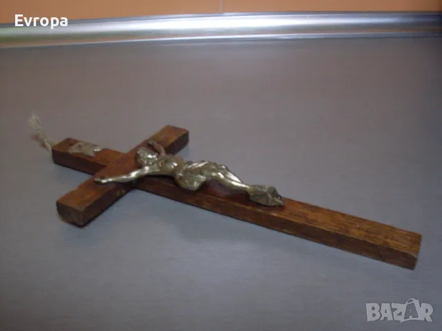 Дървен кръст- разпятие., снимка 4 - Декорация за дома - 49623185