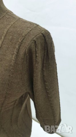 Кафява дамска блуза с мерино вълна Rodier S, снимка 3 - Блузи с дълъг ръкав и пуловери - 34771450