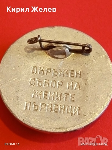 Рядка значка Рисуван седеф ОКРЪЖЕН СЪБОР на ЖЕНИТЕ ПЪРВЕНЦИ 26818, снимка 7 - Колекции - 52547873