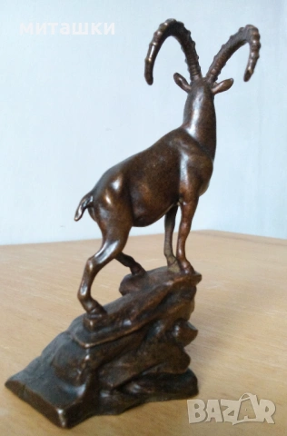 Бронзова статуетка планински козел муфлон, снимка 2 - Статуетки - 53732363