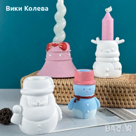 Силиконова Форма за Отливане на Снежен Човек - Идеален за Свещник , снимка 3 - Форми - 52825530
