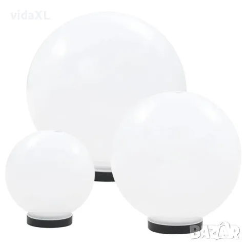 vidaXL Градински сфери за LED лампи, 3 бр, 20/30/40 см, PMMA
