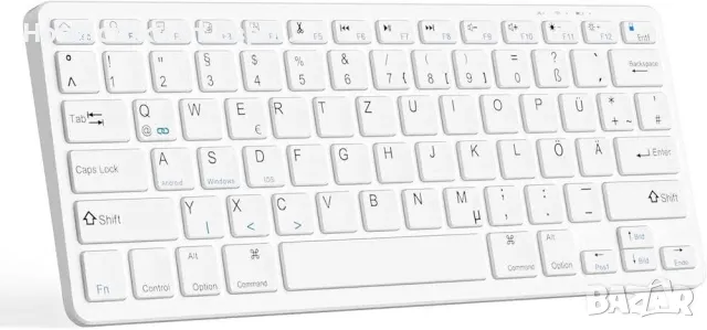 Bluetooth клавиатура немска,безжична ултратънка,съвместима с iOS/Android/Windows системи