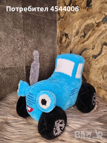 Плетена играчка Мечо Пух ,Бинго.Син трактор, снимка 12 - Плюшени играчки - 52803012