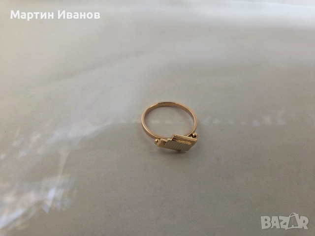 Златен руски пръстен бяло и жълто, снимка 5 - Пръстени - 52691677