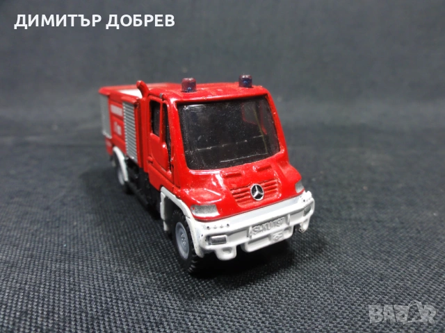 МЕТАЛНА КОЛИЧКА ПОЖАРНА КОЛА MERCEDES UNIMOG SIKU, снимка 5 - Колекции - 53151732