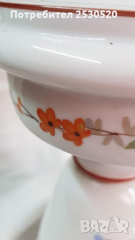 Антикварна порцеланова газена лампа., снимка 6 - Антикварни и старинни предмети - 36044870