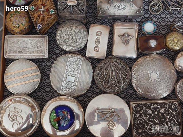 Лот от сребърни кутийки и др. артикули/сребро 800-925/, снимка 5 - Антикварни и старинни предмети - 41488092