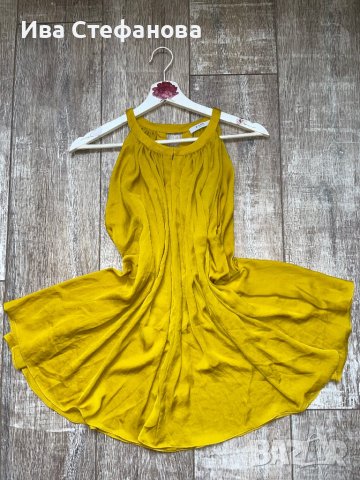 Разкошна сатенена сатен one size парти коктейлна официална блуза топ цвят горчица , снимка 5 - Корсети, бюстиета, топове - 40665903