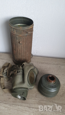 Немски противогаз WW2 , снимка 4 - Колекции - 44758049