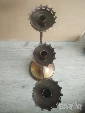 Свещник арт нуво, снимка 3 - Антикварни и старинни предмети - 47438092