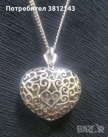 Сръбърен синджир със сърце

, снимка 3 - Колиета, медальони, синджири - 50738427