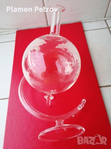 Стъклен глобус ДЕКАНТЕР .чаши, чинии , снимка 3 - Декорация за дома - 40530856