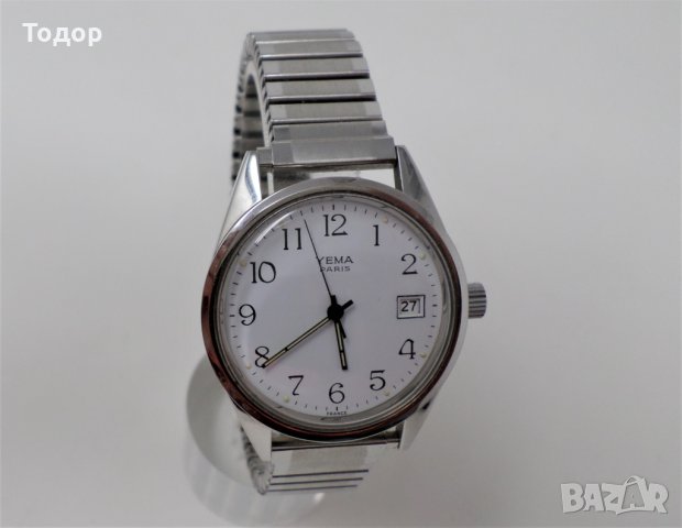 НОВ Френски мъжки кварцов часовник YEMA