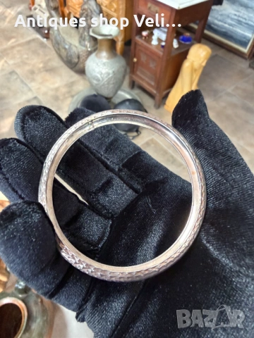 Сребърна гривна №78330, снимка 6 - Антикварни и старинни предмети - 53074203