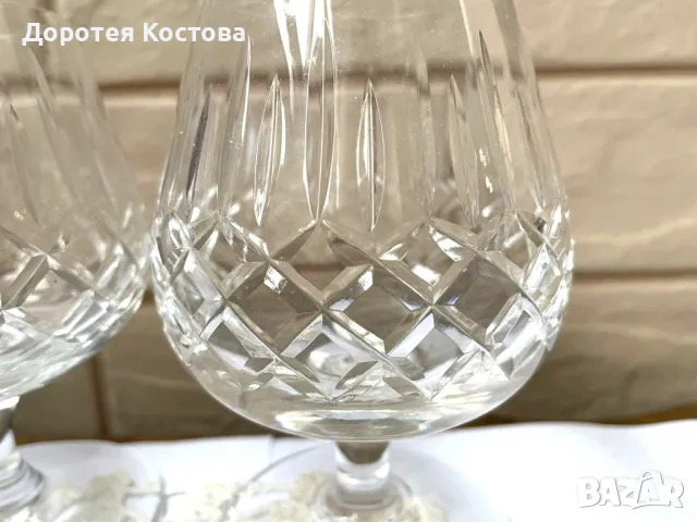 Красиви кристални чаши от Англия, 5 бр , снимка 2 - Антикварни и старинни предмети - 49743172