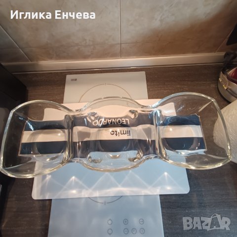 Стъклена купа с три отделения Leonardo., снимка 2 - Прибори за хранене, готвене и сервиране - 39080601
