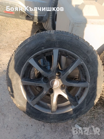 Гуми с джанти 195/60/15 4x114,3 включително и оригинални болтове, снимка 5 - Автомобили и джипове - 53822308