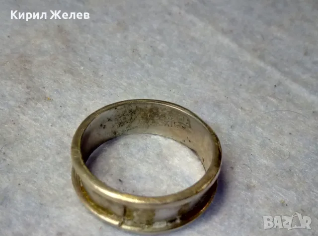 СТАР РЯДЪК МЕКСИКАНСКИ ПОСРЕБРЕН ПРЪСТЕН от АЛПАКА с МАРКИРОВКИ и НУЖДА от РЕСТАВРАЦИЯ 44472, снимка 8 - Антикварни и старинни предмети - 49757754