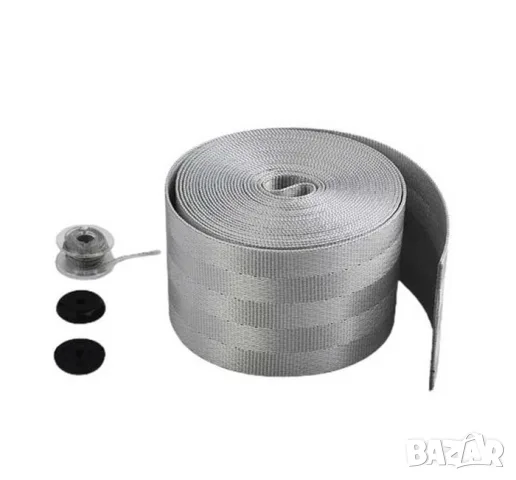Сива текстилна лента за колани и DIY проекти 3.6 м
