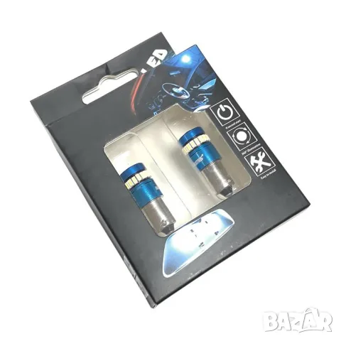 LED крушки BA15S 2.8cm 12V 2 броя, снимка 3 - Аксесоари и консумативи - 55865041