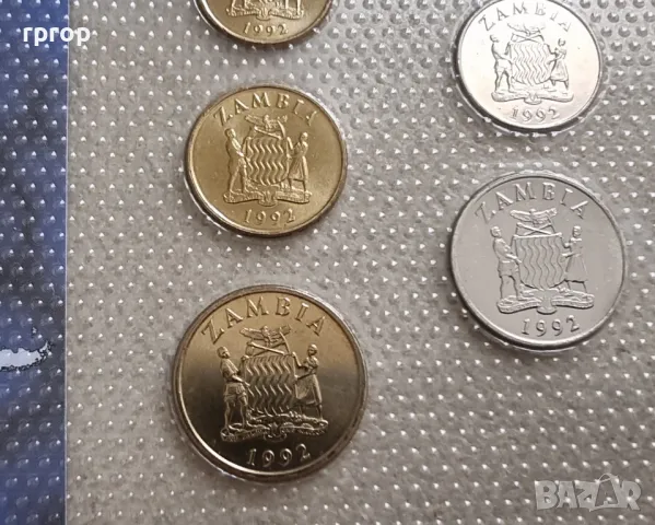 Замбия. Африка. Сет от 5 монети. 1992 година. UNC., снимка 9 - Нумизматика и бонистика - 49601605