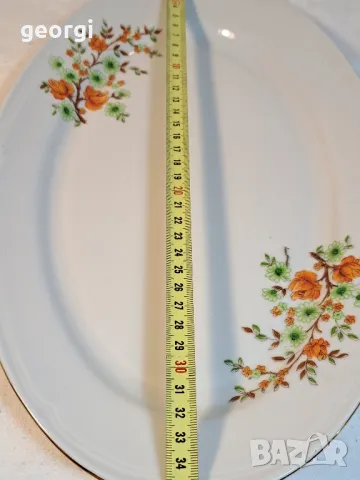 българско порцеланово плато    4/3, снимка 3 - Сервизи - 49028145